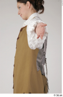  Photos Woman in Historical Suit 2 18th century Brown suit Historical clothing brown vest white shirt 0008.jpg